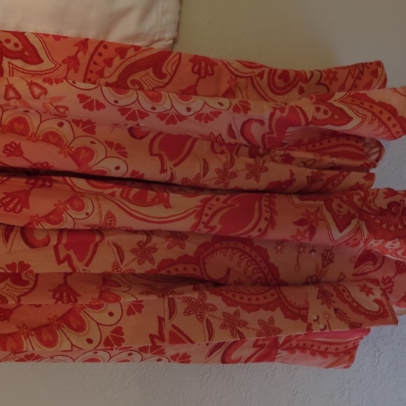 Farm Rio Jaipur Crossed Over Maxi Floral Red Maxi Dress Cruise Resort Wear XL - Picture 7 of 10